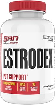SANs Estrodex - مانع هرمون الاستروجين ومثبط الأروماتيز - مكمل تعزيز توازن الهرمونات واللياقة البدنية للرجال - إندول-3-كاربينول، بالإضافة إلى CDG وجذر نبات القراص لصحة الرجال - خالي من الغلوتين - 90 كبسولة.