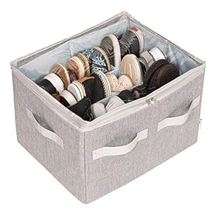 Moteph 16-paar schoen organizer kast opslag oplossing met duidelijke cover en verstelbare verdelers voor schoenen…