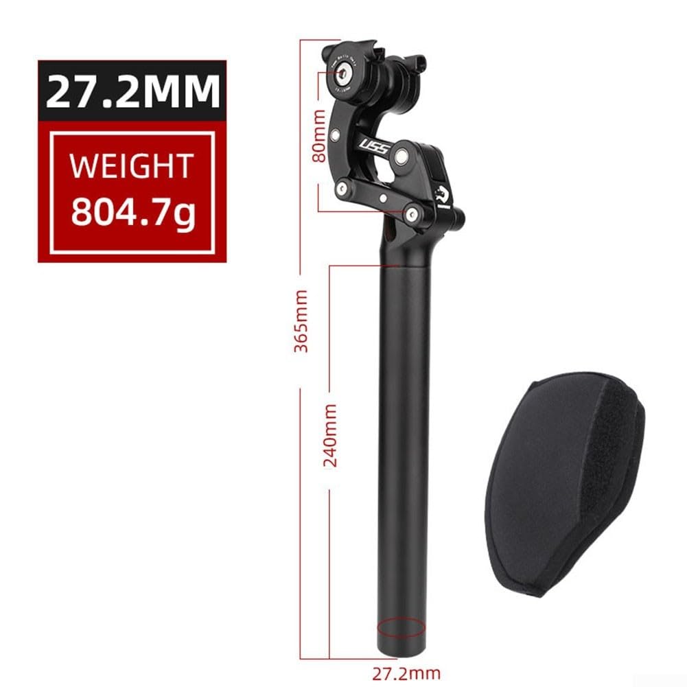 Ammortizzatore per sellino per mountain bike, ammortizzatore per sella della bicicletta, in lega di alluminio, ammortizzatore fino a 110 kg