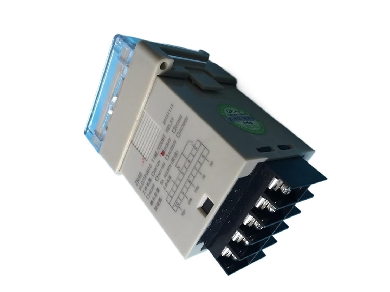 Ditigal Time Relay Counter ZN48 Universal DC12V DC24V AC22V AC380V Double Digital Relays(DC24V)