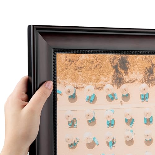 ArtToFrames 16x32 Inch Multi Picture Frame, This 1.75 Inch Custom Wood Poster Frame is Traditional Mahogany - Comes with Economy Acrylic and Corrugated Backing (2WOMM471315-16x32)