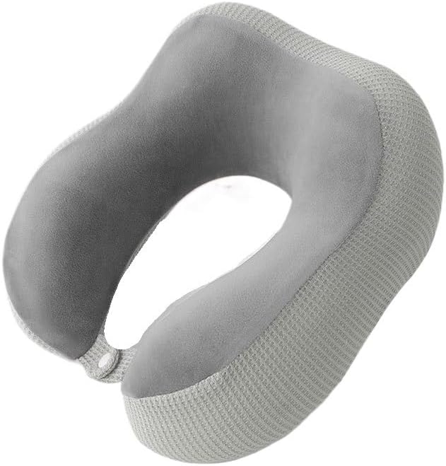 JSEIAJB U-Shaped Pillow Magnetic Fabric Memory Foam Cervical Protection Travel Neck