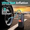 Portable Tire Inflator Air Compressor, 150 PSI Cordless Air Pump, 6000mAh Battery & 12V Car Outlet, Digital Pressure Gauge, Auto Shut-Off, Fast 24L/Min, LED Light, 4 Preset Modes for Car, Bike, Balls #2