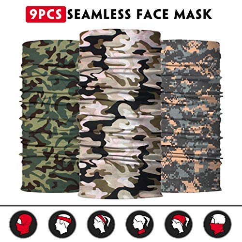 Image of Neck Gaiter for Men Women Headwear Bandana Head Wrap Face Scarf Mask Cover Warmer Balaclava-Seamless & Versatile