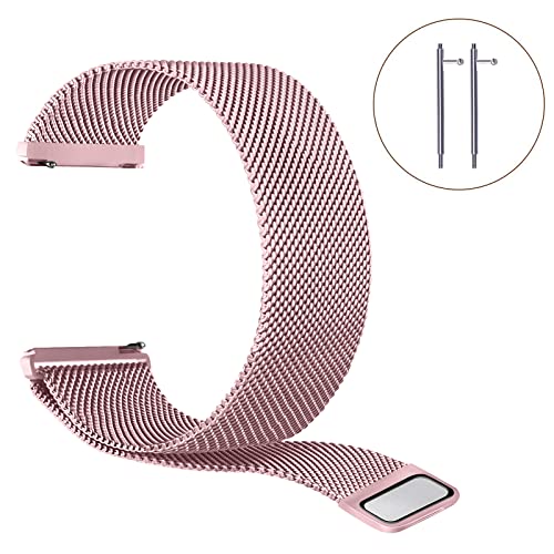 Tobfit Metal Magnetic Band For Fitbit Versa 2 Watch Strap For Women Men, Stainless Steel Mesh Loop Watch Strap For Fitbit Versa 2 / Fitbit Versa/Fitbit Versa Lite, Small (Rose Gold) #TOP5