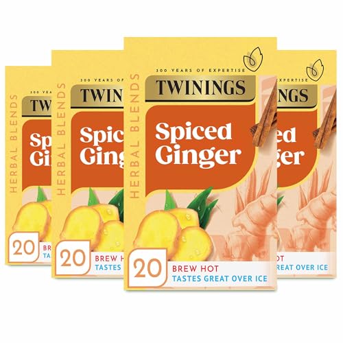 Twinings Ginger FlavouredTea - 80 Biodegradable Tea Bags (Multipa...