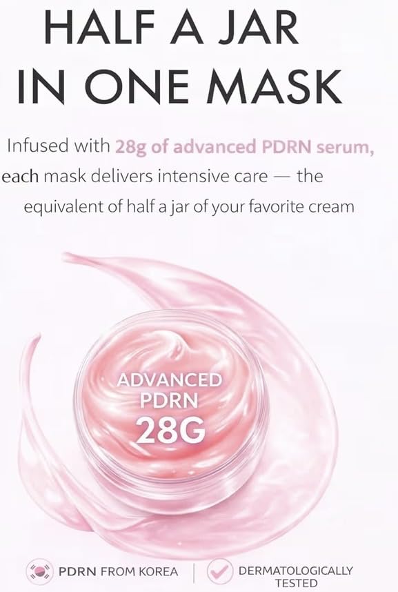 Salmon DNA PDRN Anti-Aging Jelly Gel Mask | Overnight Firming & Hydrating Face Mask for Elasticity & Glow | Korean Skincare with Niacinamide, Peptides & Hydrolyzed Collagen | 4 Pack - Image 2