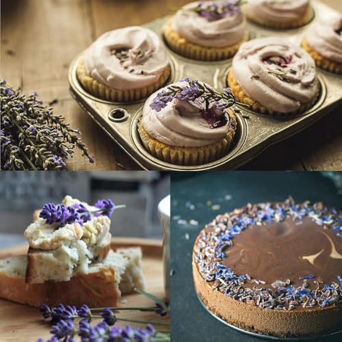 Image of Dried Lavender Flowers for Home Fragrance Sachets Grade Dried Lavender Flowers for Tea, Baking, Lemonade, Baths, Wedding Decoration, Fresh Fragrance 2 Pack