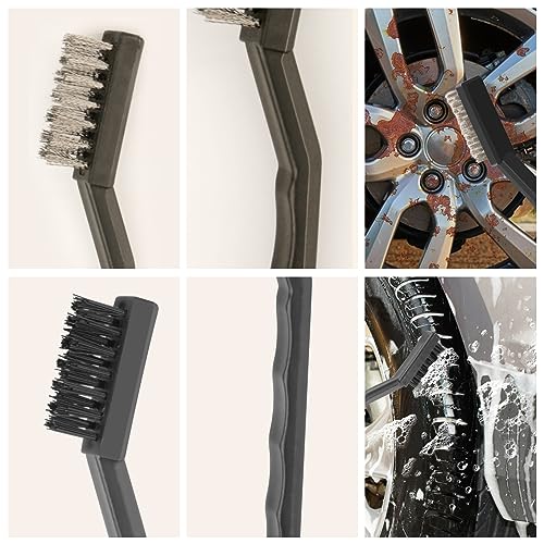 Dorocola 9 Stück Auto Reinigungspinsel Detailing Pinsel Set,Ultrasoft Detail Bürste, Auto Reinigungsbürsten Auto Detailing Pinsel Für Auto Innenraum und Außenraum