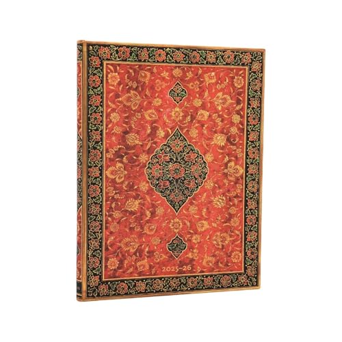 2026 Layla (Persian Poetry) Ultra 18-Month Vertical Hardcover Flexi Dayplanner 2025-2026 (Elastic Band Closure): Kalendarz 18-Miesięczny