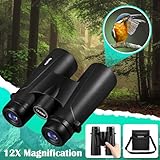Binoculars12x50 High Power Binoculars for Adults,Compact for Bird Watching with Clear Vision,BAK4, FMC, Waterproof Small Binoculars for Travel Stargazing Hunting Concerts with Carrying Case and Strap - Image 7