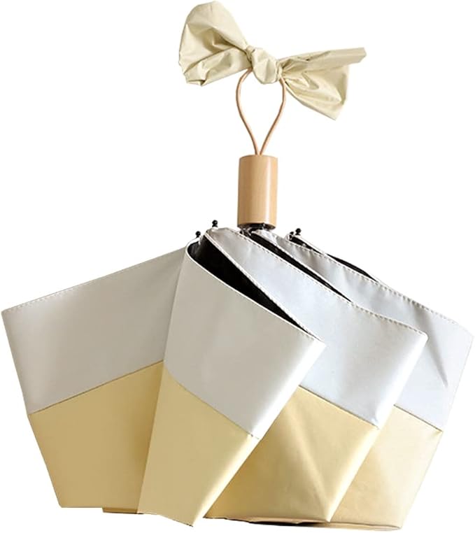 Amazon 日傘 おりたたみ傘 レディース オシャレでカワイイ 晴雨兼用 Hiino Kano 日傘 Uvカット 100 完全遮光 木製ハンドル 約340g 撥水 耐風 上品な切替え配色 メンズ 子供 女の子兼用 母の日ギフト レモンイエロー 折りたたみ傘 通販