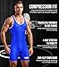 Exxact Sports Plain Men's Wrestling Singlet, High Performance Powerlifting Singlet Wrestling Singlets for Men - (Royal, AL)