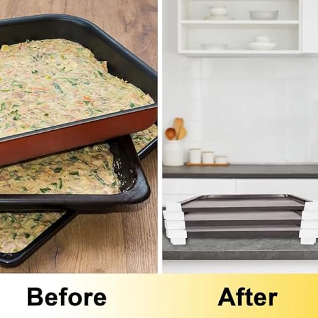 24 PCS Tray Stackers for Harvest Right Freeze Dryer Trays Freeze, Dryer Accessories Compatible with Harvest Right Trays, Stacks 7 Trays, White