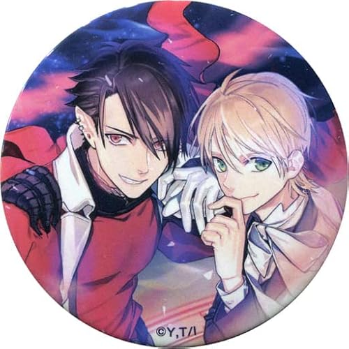 魔界王子 devils and realist ふぉーちゅん☆缶バッジ ウイリアム・トワイニング＆ダンタリオン・ヒューバー(背景：赤/ノーマルVer) 単品