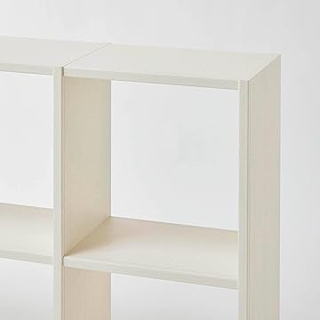 美品 シンプルシェルフ 4段 可動棚 ホワイト/ナチュラル ベルメゾン 2台 シンプル本棚（本棚/書棚/ブックシェルフ）｜通販のベルメゾンネット