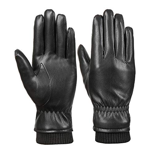 Winter Gloves,Anccion Women's Touch Screen Phone Thick Fleece Warm Weather Wear Gloves, One Size (Black)