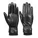 Anccion Women's Touch Screen Phone Thick Fleece Warm Weather Wear Gloves (Black)