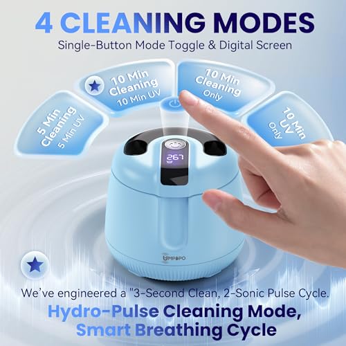 Image of Ultrasonic Retainer Cleaner Machine 48kHz, Dental Ultrasonic Care Cleaner | Ultrasonic Retainer Cleaner for Dentures, Aligners, Mouth Guards, Toothbrush Heads and Jewelry with 200ML Capacity