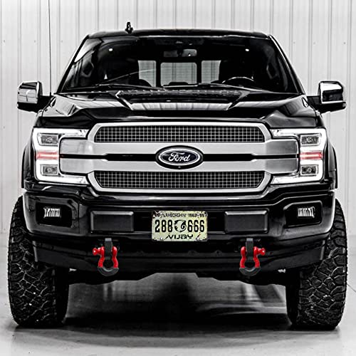 Vijay Front Tow Hook Mount Bracket And D-Ring Compatible With 2009-2022 Ford F150 #TOP1