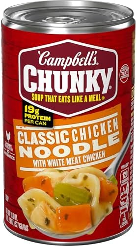 Campbell's Chunky Soup, Classic Chicken Noodle Soup, 18.6 Oz Can