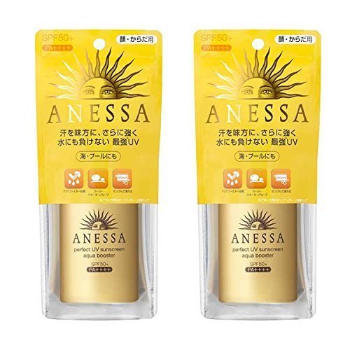 2 Bottles of Shiseido Anessa Perfect Sunscreen Aqua Booster SPF 50+ 60ml 2016 Ver.