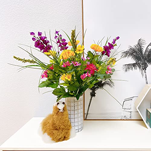 Artificial Dahlia, Morning Glory And Ranunculus And Blossom Fillers Mixed Bush - 30 Stems For Home, Wedding, Restaurant And Office Decoration Arrangement, Summer Mix #TOP5