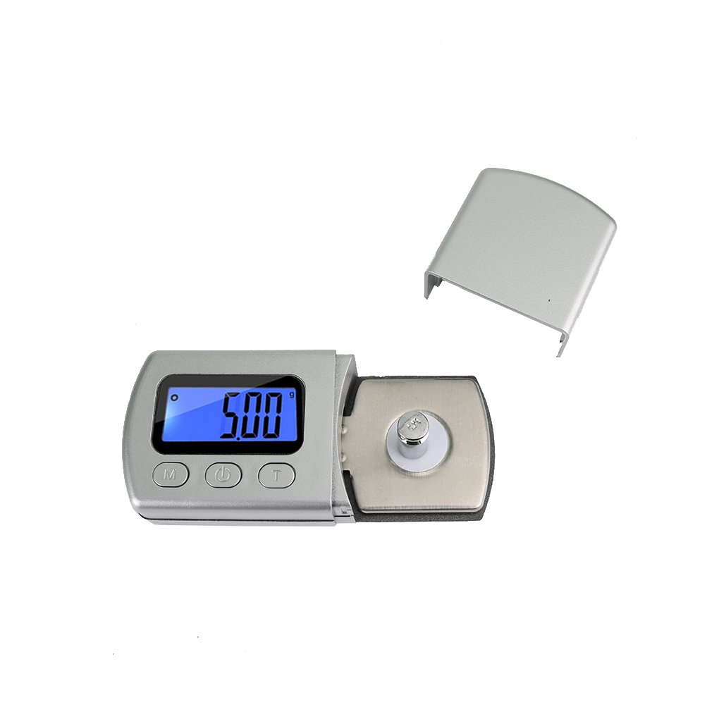 Neoteck Digitale Draaitafel Stylus Force Schaal Gauge 0.01g/5.00g Blauw LCD Backlight voor Tonarm Phono Cartridge-Jet Black