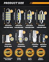 48Pcs Led Interior Car Lights Kit, Premium Bright White Led Bulb (194 T10 T5 De3175 W5W 2825 578 168) | Dome Map Dash Door License Plate Tail Light Bulbs, Interior Lights for Cars, Trucks, Rv, Boat — image 2