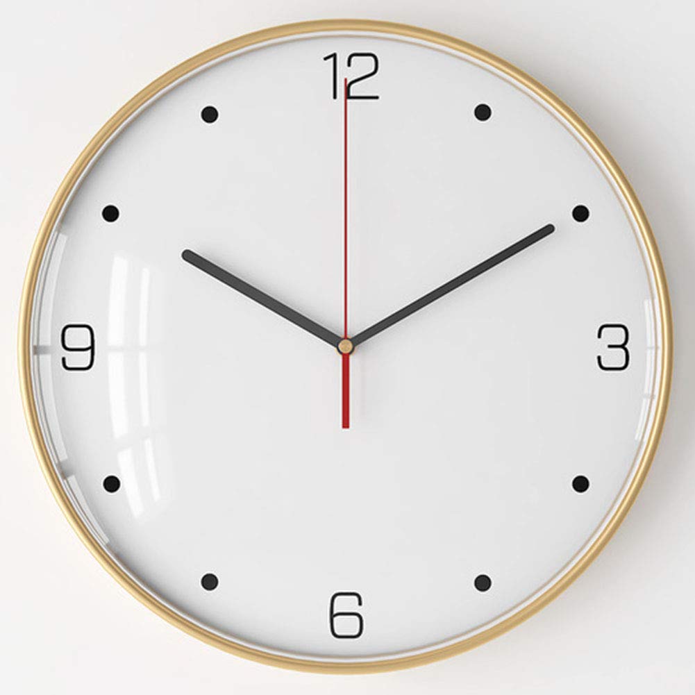 VHKJewE Metal And Glass Arabic Numeral Wall Clock Multicolor 30.5x3.5cm(I)