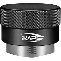 IKAPE Coffee Products, 51MM Coffee Distributor, Gravity Adaptive Espresso Distributor Fits 51MM Espresso Portafilter, Compatible with 51MM Delonghi Bottomless Portafilter (Black)