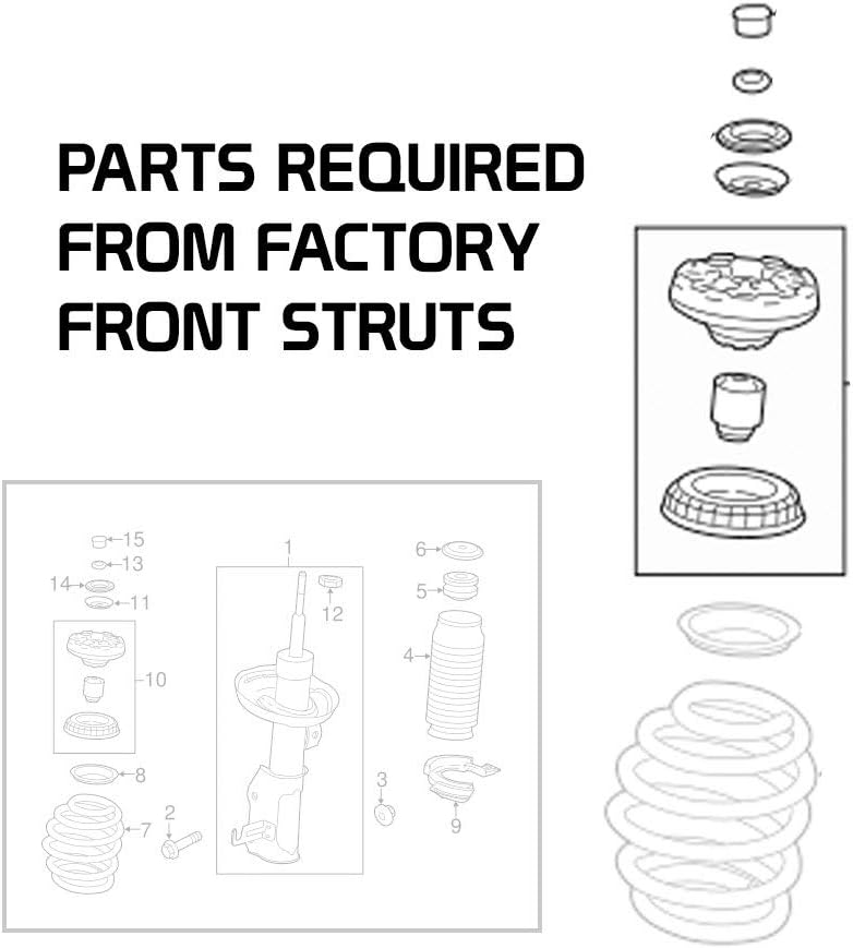 Godspeed MSS1094 compatible with Chevrolet Malibu 2013-15 MonoSS Coilovers Suspension Lowering Kit