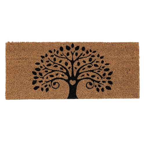 My Mat Coir Tree of Life Insert, Perfect for Indoor and Outdoor Use, Large Welcome Mat for Front Door, Entryway and Patio 23x53cm