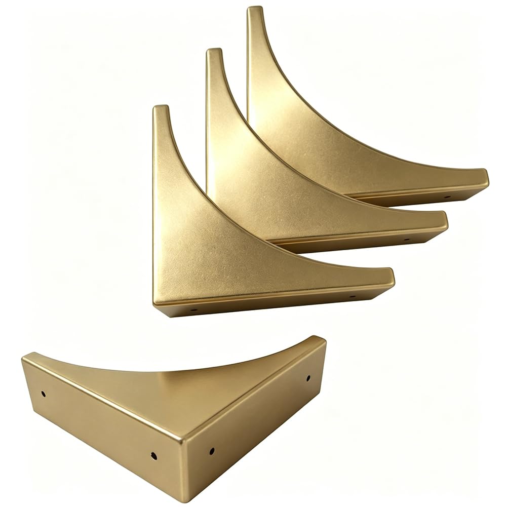 Sutfmwe Metal Corner Protector Brass 4 Pcs - Decorative Corner Brackets for Furniture, Wood Box, Desks, Wooden Frame, Brass Zinc Alloy Table Corner Protectors (Retro Brass)-image-49