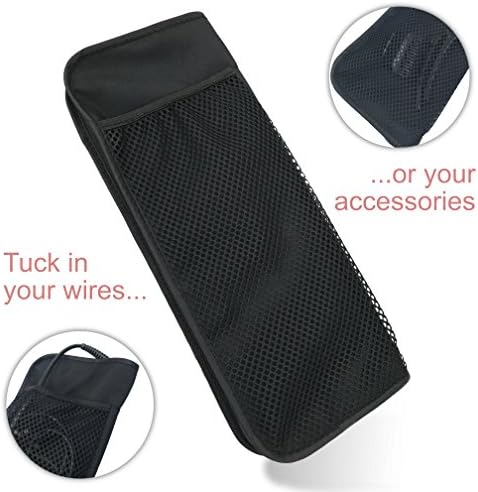 Hair Straightener Mat & Pouch by j&m - Heat Resistant - Fits ghd, BaByliss & Larger Straighteners - Zip-Up All-in-One Compact Travel Case