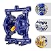 Air Operated Diaphragm Pump, 115PSI Heavy Duty Pneumatic Double Transfer Pump, 1/2 Inch Inlet & Outlet Cast Iron Dual Diaphragm Transfer Pump for Diesel Kerosene Grease Oil Industrial Use