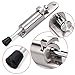 Sumnacon Kickdown Door Stops, Stainless Steel Easy Step Door Stopper, Spring Loaded Telescopic Step On/Off Door Stopper, Adjustable Heavy Duty Door Locks Holder Stop/Release by Foot, Silver