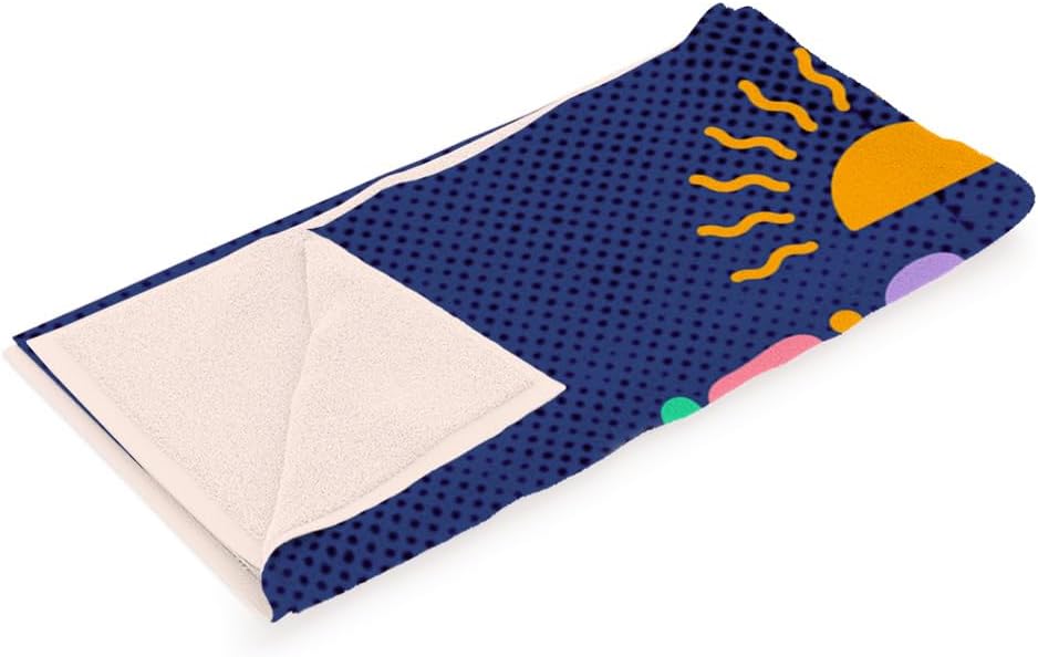 All is Good - Positive Vibes Polycotton Towel - Retro Graphic Gift - 30 x 60 inches