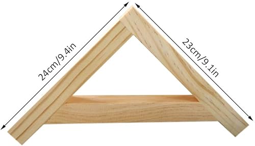 Miniatura 2 de Soportes flotantes de madera maciza triangular, soporte de ángulo recto espesar soportes de estante de carga, soporte de estantería para decoración