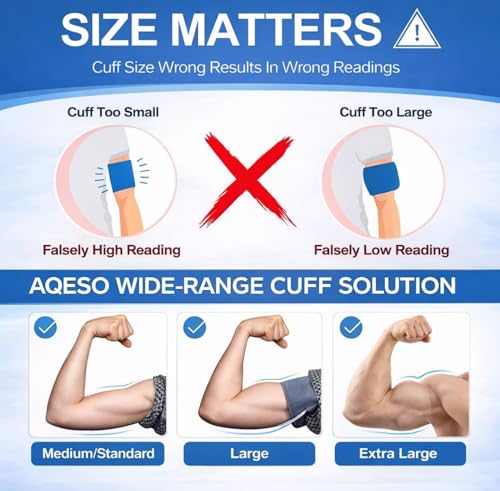 Image of MCP BP Cuff Adult Blood Pressure Monitor Large Cuff XL Compatible with Omron B.P, Ageasy BP, Pharmeasy BP with 6 Size Connectors free (22-48CM)