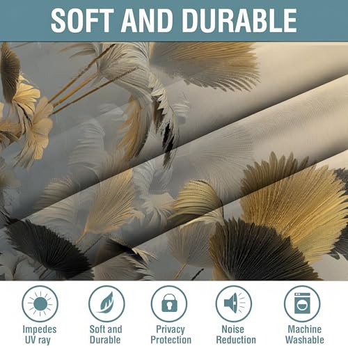 Rideaux occultants plantes géantes thermiques isolants anti froid 140x260 - 8