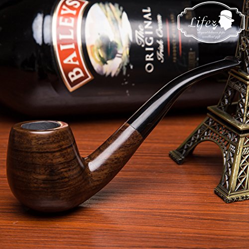 lifevv Tobacco Pipe Ebony Wooden Smoking Pipe with Accessories and Gift Package - Thumbnail 3