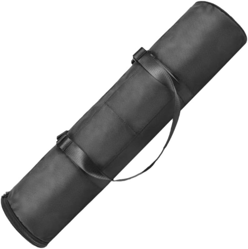 NOLITOY Oxford Cloth Yoga Carrier Large Capacity Single Shoulder Tote Practical Storage for Gym Sports Hiking Camping (Black)
