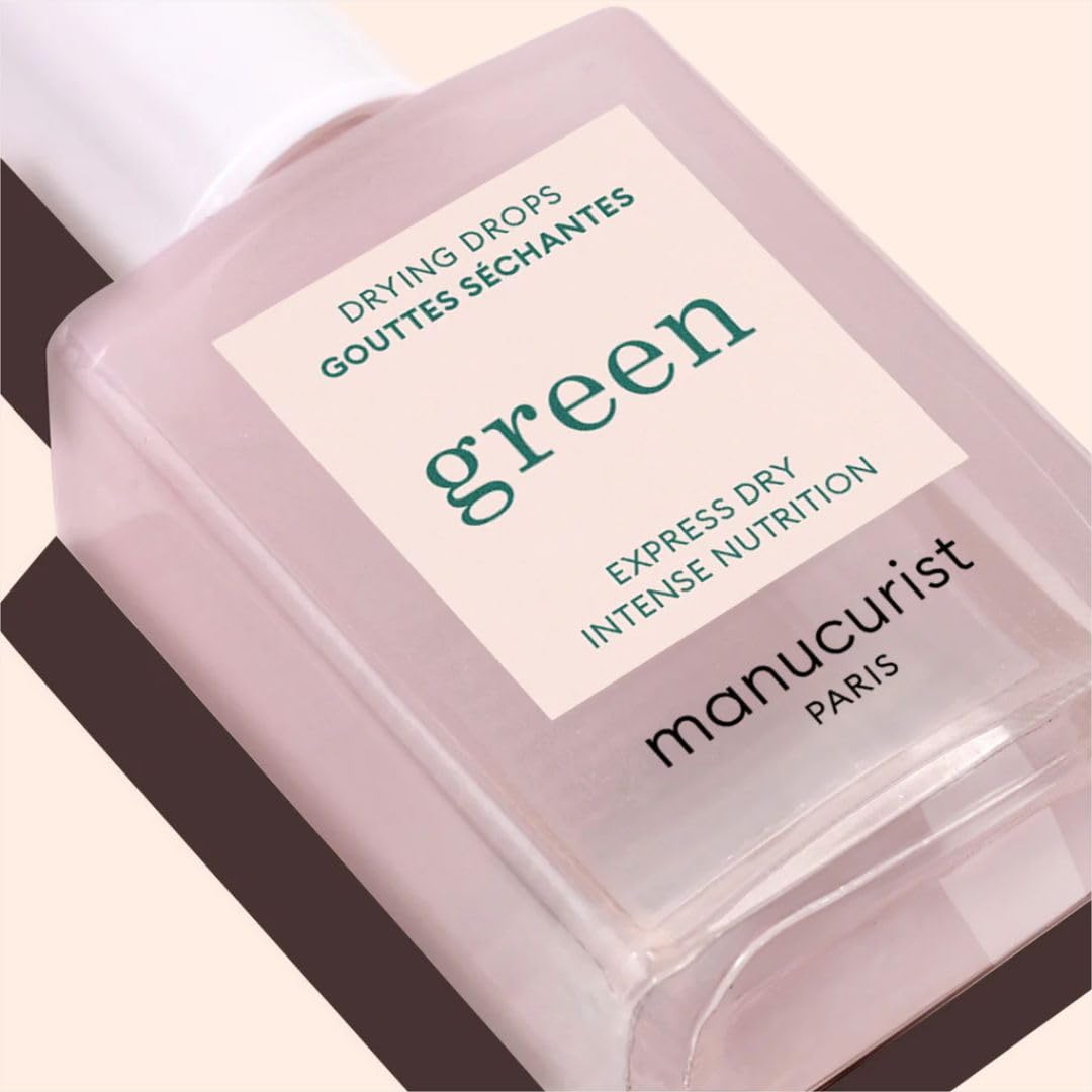 Manucurist - Gocce secche per smalto per unghie ad asciugatura rapida - Riduce la metà del tempo di asciugatura - Cura smalto unghie - Olio cuticole unghie, ceramidi argan - Vegan