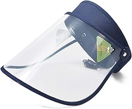 isier - Visera de protección facial de plástico, antivaho completa, color azul oscuro, talla única