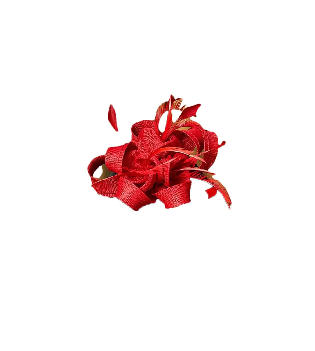 FBHappiness Women Tea Party Flower Fascinators Headband Hat Wedding Cocktail Feathers Ribbon Fascinator Hats