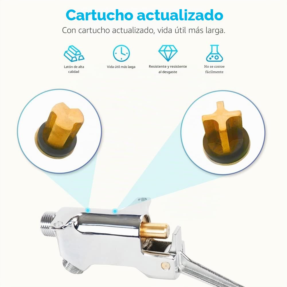 Válvula a Pedal Simple para Suelo LukLoy, Cromo Pulido Válvula de Agua Operada con el Pie para Cocina y Baño (1 paquete)