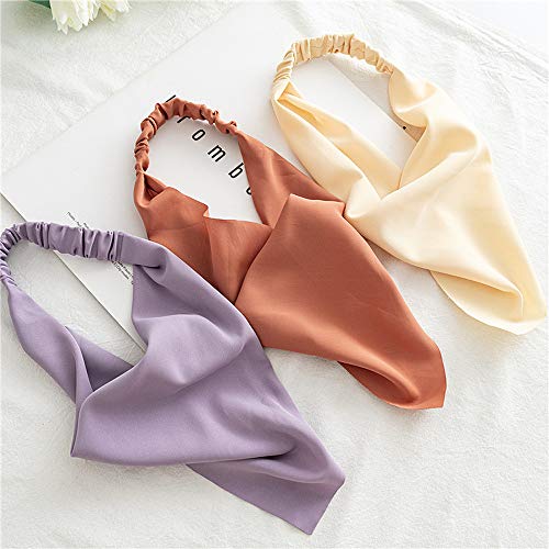 Dinprey 6 Pcs Hair Scarf Bandanas Headbands For Women Scarf Head Coverings Boho Headbands With Clips For Women Girls (6 Colors B) #TOP2