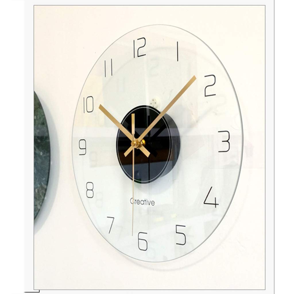 Amazon.co.jp: 壁時計 透明な3Dウォールクロック、強化ガラス、超薄型