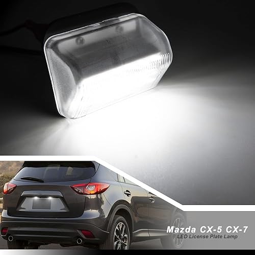Miniatura 2 de NSLUMO Luz LED de matrícula para Mazda 6 CX-5 CX-7 Mazdaspeed6 6500K xenón blanco luz de matrícula trasera LED etiqueta reemplazo libre de errores